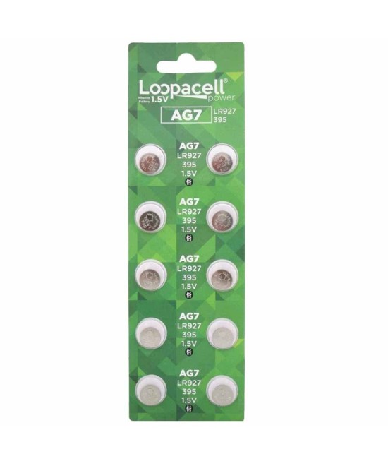 Bateria LOOPACELL AG7 LR927 395 1.5v 5 UNIDADES