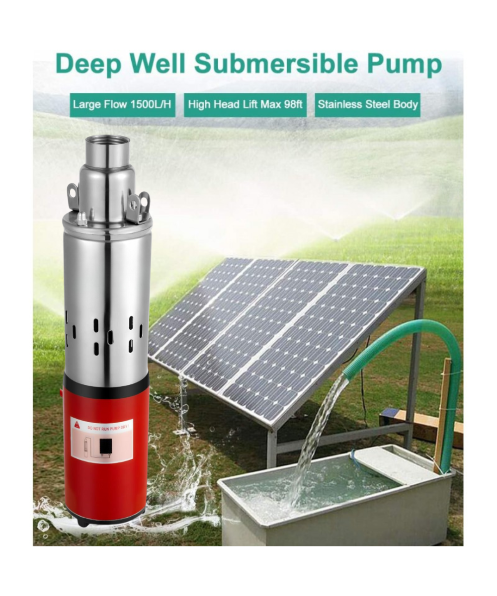 Bomba Solar de Agua Sumergible 12/24V DC