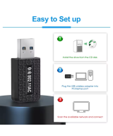 Adaptador Wifi USB 3.0 banda dual 2.4G y 5.8G 1300MBPS AC1300-6B14