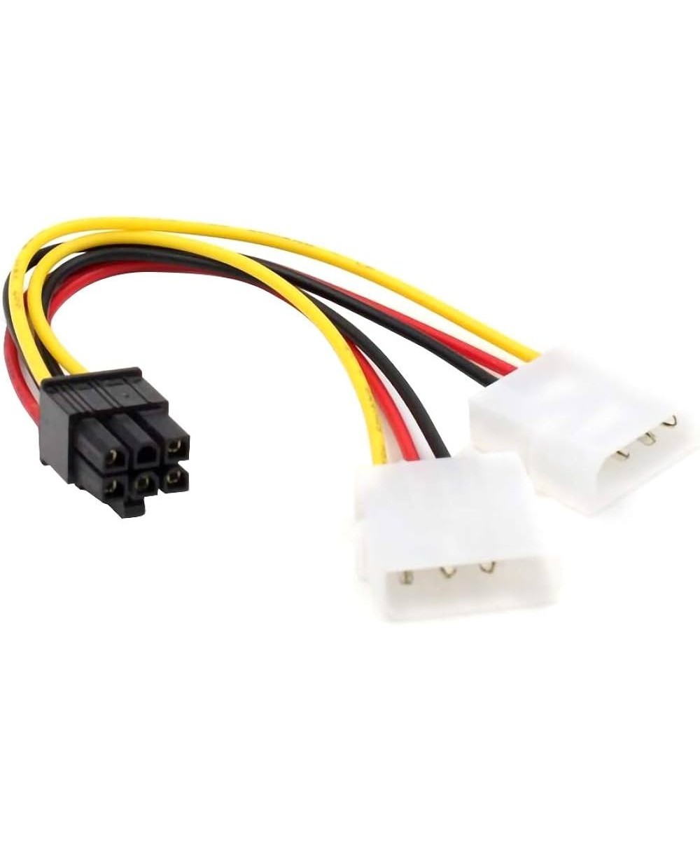 Adaptador PCI-E 6 y 8 pines a energia Molex macho 4 pines doble