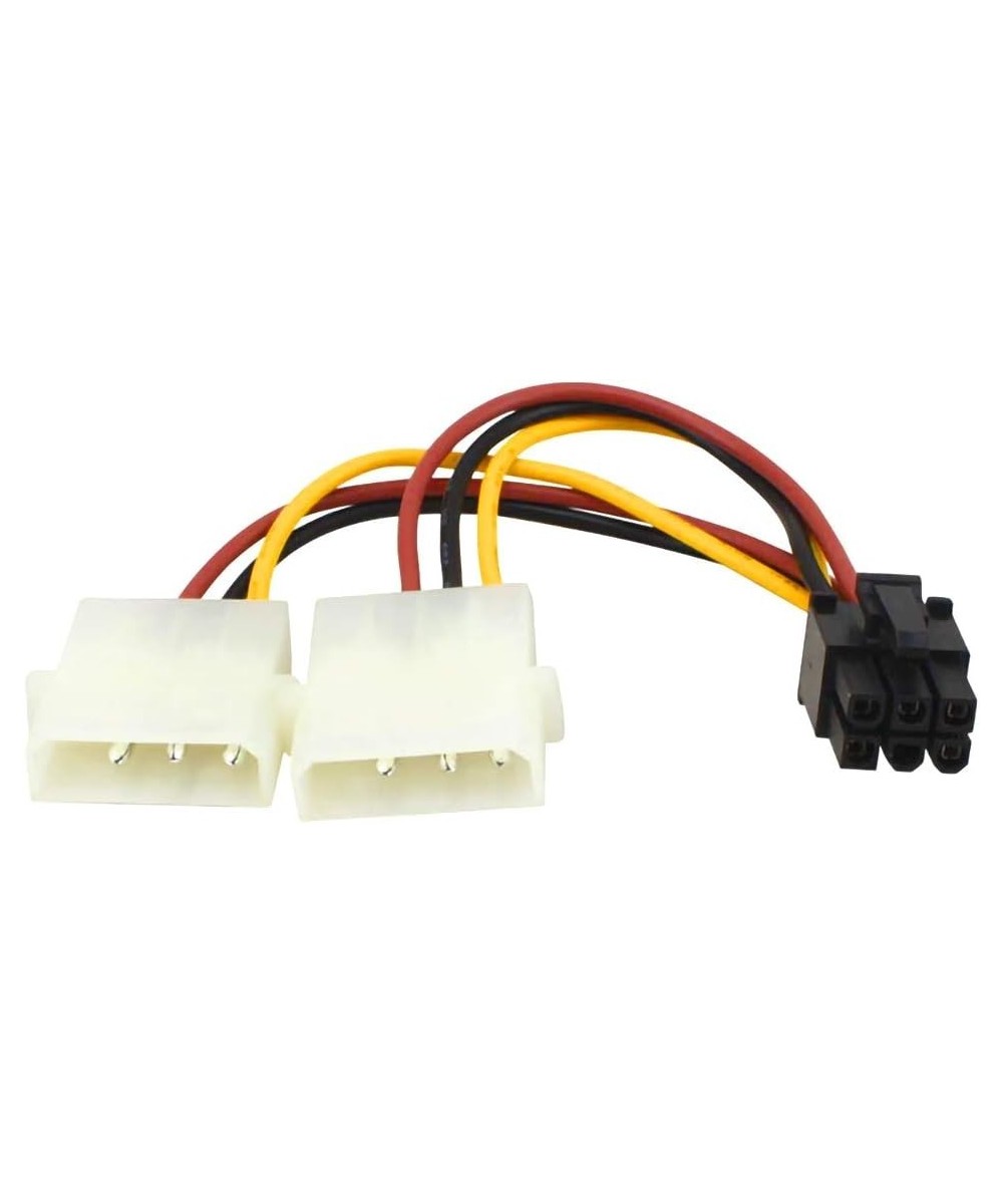 Adaptador PCI-E 6 y 8 pines a energia Molex macho 4 pines doble