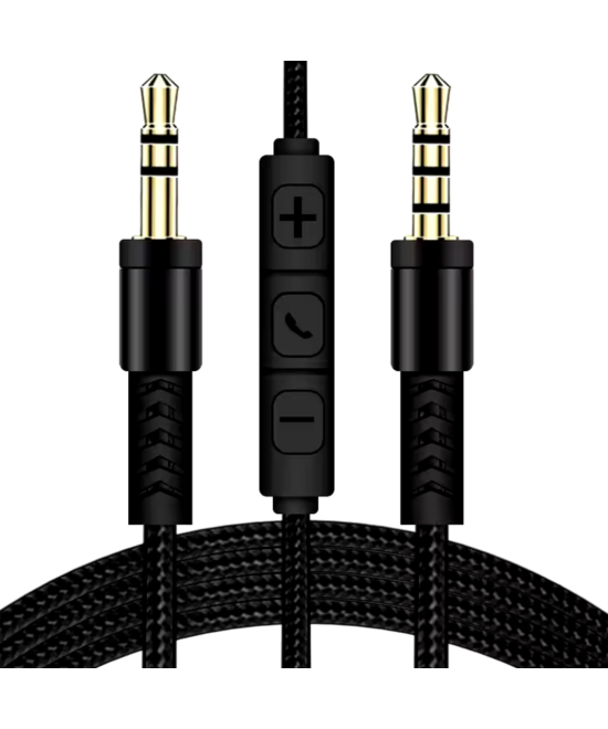 Cable de audio 3.5mm con microfono 1.2m