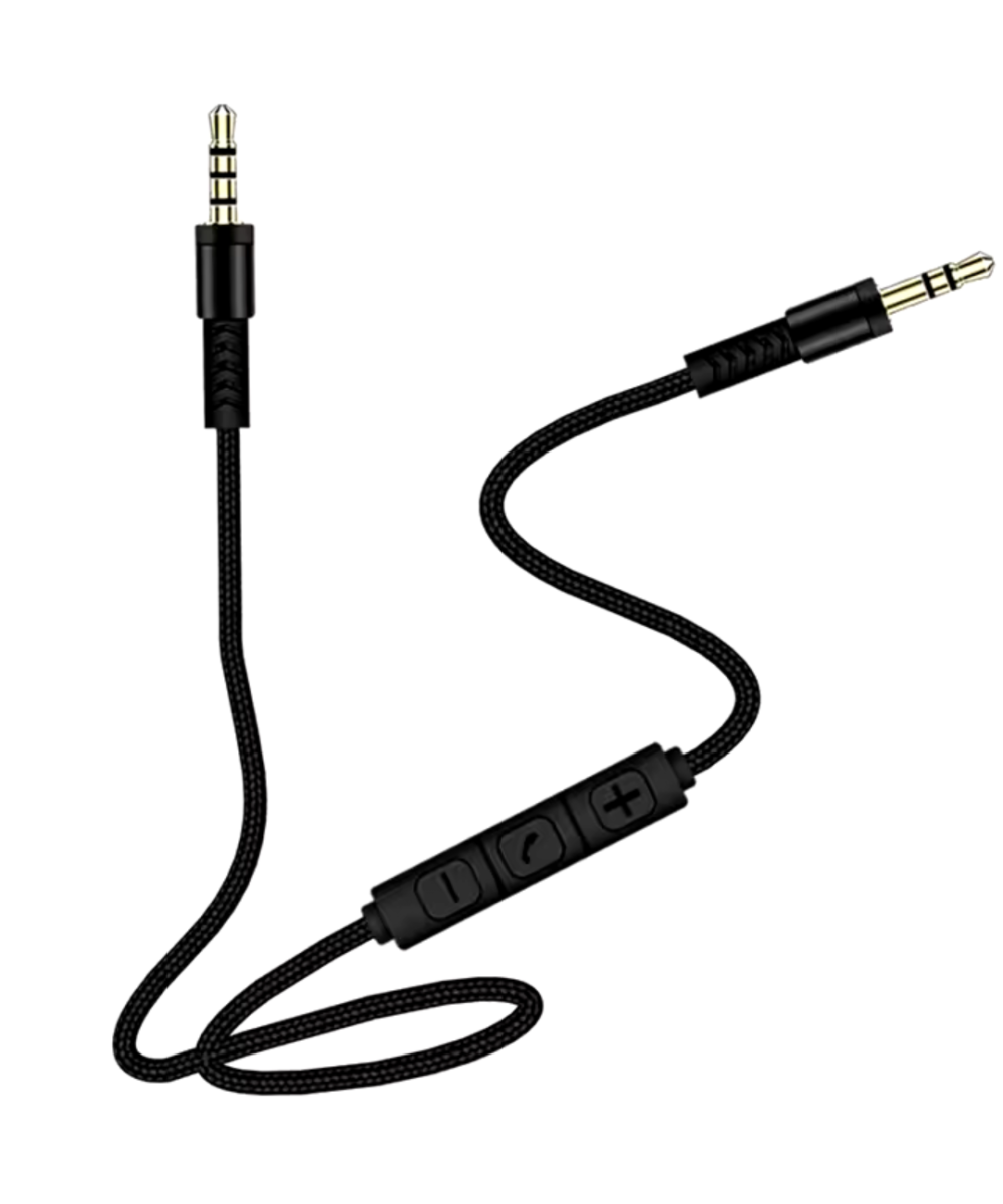 Cable de audio 3.5mm con microfono 1.2m