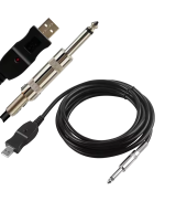Cable para audio para guitarra USB a 1/4 (6.35mm) mono macho 3M