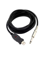 Cable para audio para guitarra USB a 1/4 (6.35mm) mono macho 3M