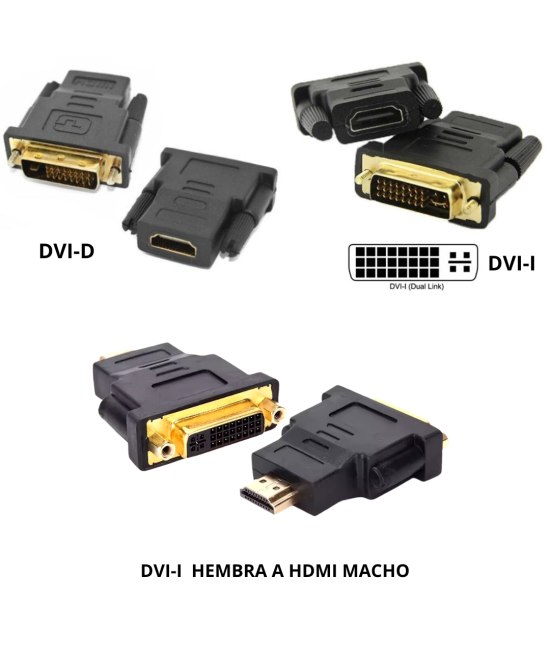 Convertidor de video de DVI-D - DVI-I a HDMI