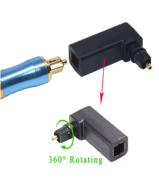 Adaptador de cable audio optico tipo L H-M