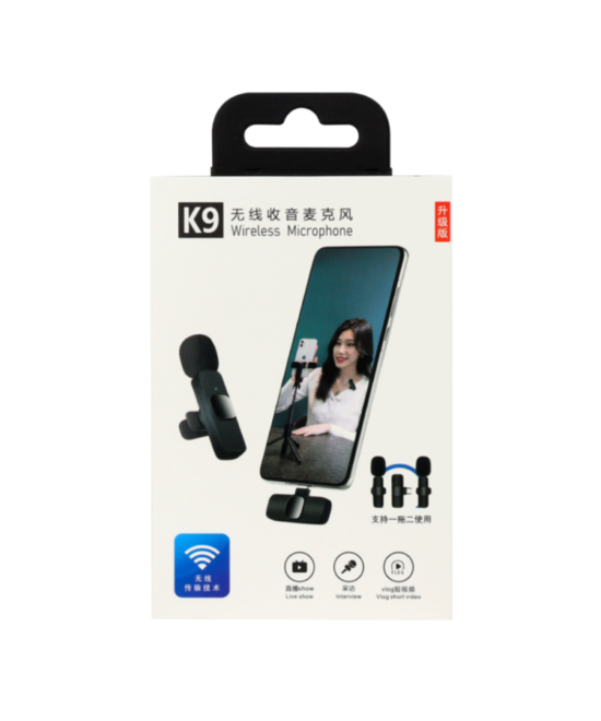 Microfono Lavalier Inalambrico para Celular Tipo USB-C / LIGHTNING (2U)