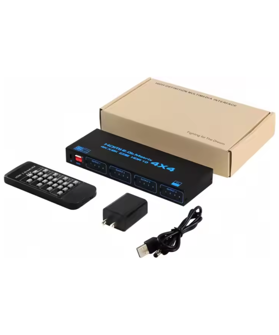 Conmutador de matriz HDMI 4K 60HZ 4 entradas 4 salidas