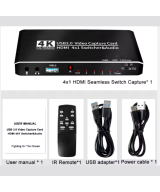 Capturadora de video HDMI USB 3.0 4 entradas 1 salida QUAD