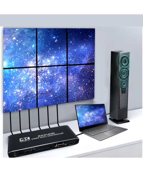 Separador Multipantalla Videowall 1 Entrada x 6 Salidas 4K HDMI/RS232