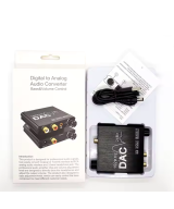 Convertidor de Audio Optico Digital a Analogico RCA/3.5mm 192 kHz DAC 24bit