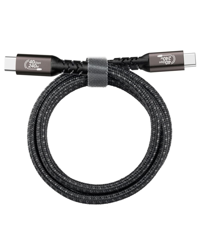 Cable USB4.0 USB-C a USB-C PD Thunderbolt 4 8K 40Gbps 240W 2M