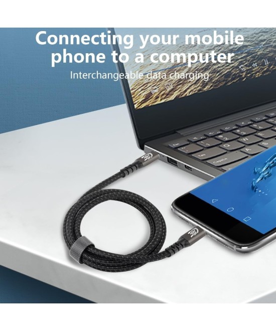 Cable USB4.0 USB-C a USB-C PD Thunderbolt 4 8K 40Gbps 240W 2M