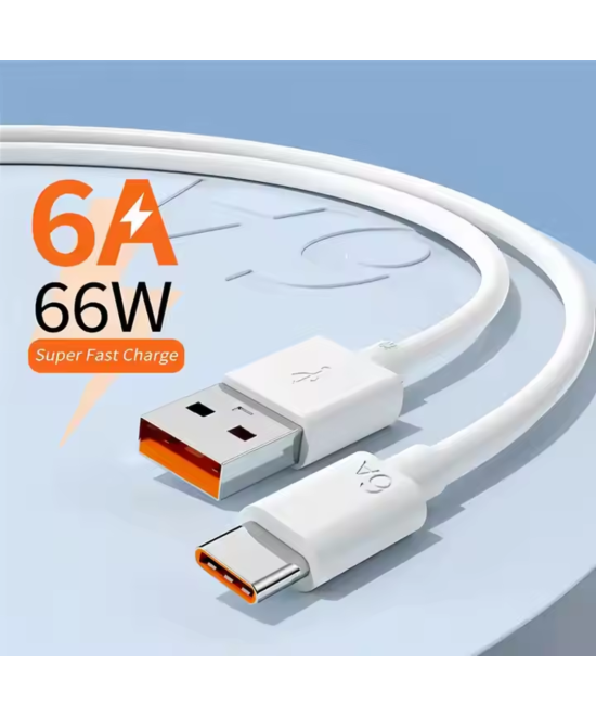 Cable de carga y datos USB a USB-C 1M 6A 66W