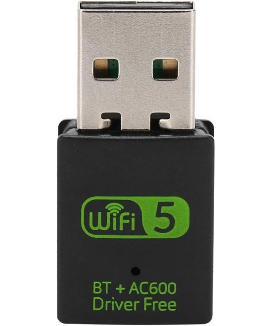 Adaptador USB WIFI y Bluetooth 2 en 1 banda dual 2.4G y 5.8G 600MBPS