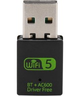 Adaptador USB WIFI y Bluetooth 2 en 1 banda dual 2.4G y 5.8G 600MBPS