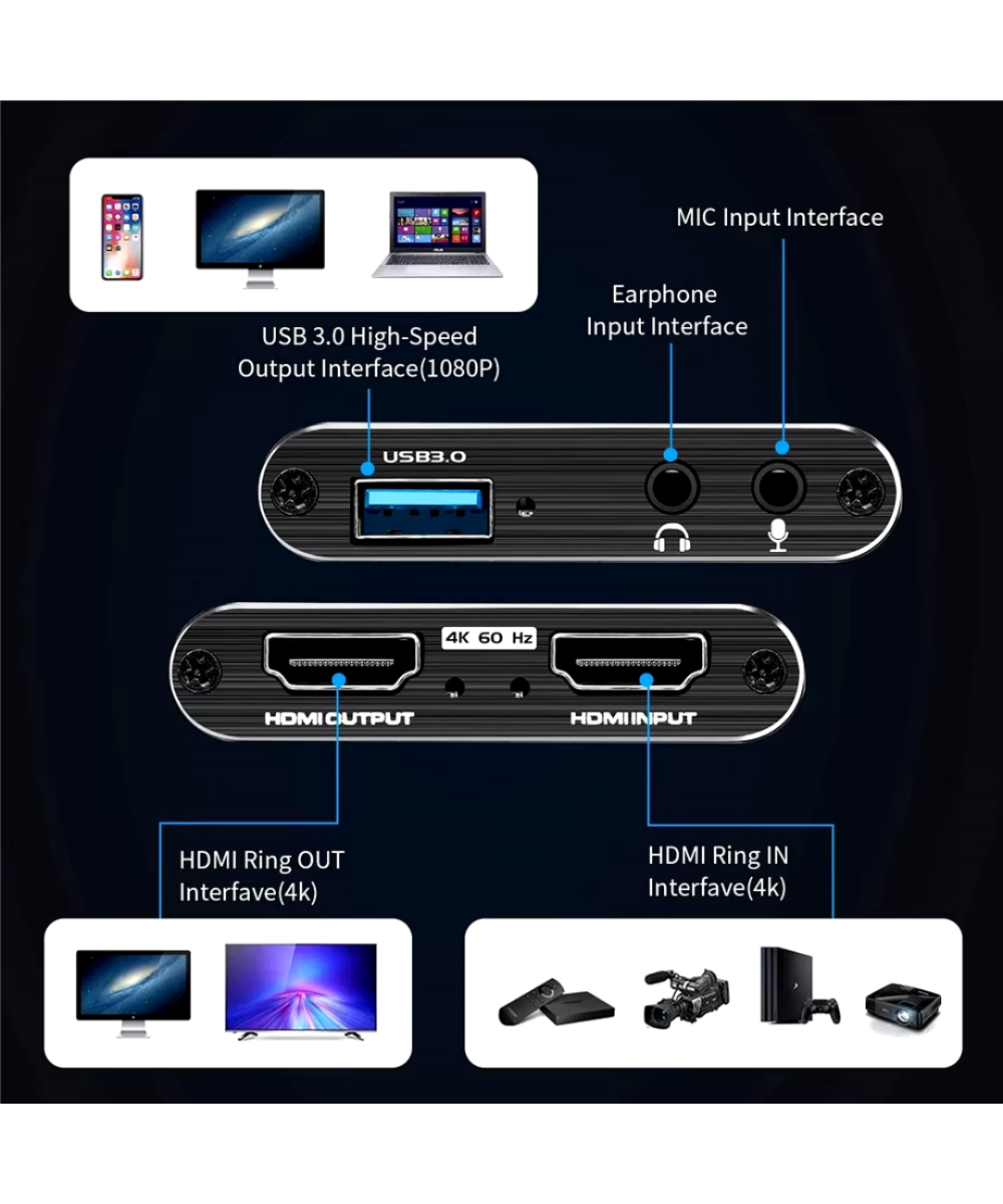 Capturadora de video USB3.0 1080P