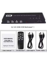 Separador Multipantalla HDMI 4 entradas 1 salida con KVM 4 puertos