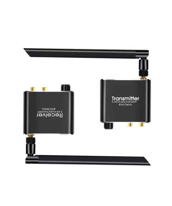Transmisor y receptor de audio RCA 3.5mm 2.4G Inalambrico 192kHz 24bit HiFi