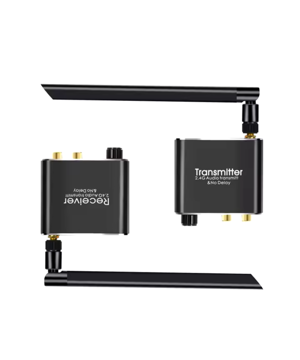 Transmisor y receptor de audio RCA 3.5mm 2.4G Inalambrico 192kHz 24bit HiFi