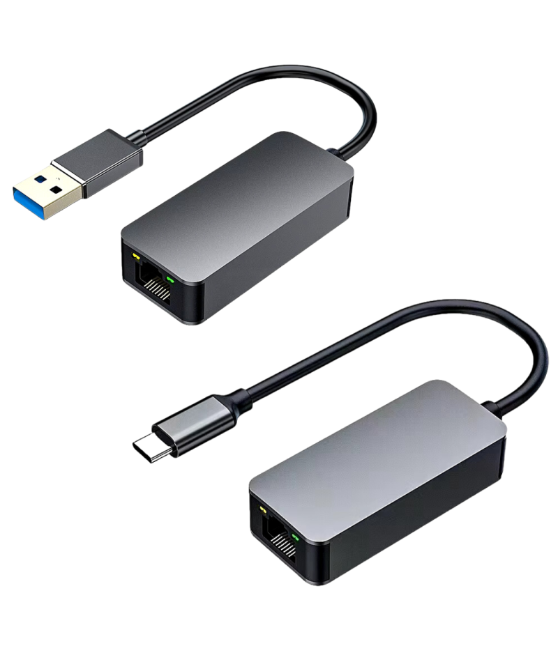 Adaptador de red RJ45 USB 3.0 y USB-C 2.5G 2500MBPS gigabit