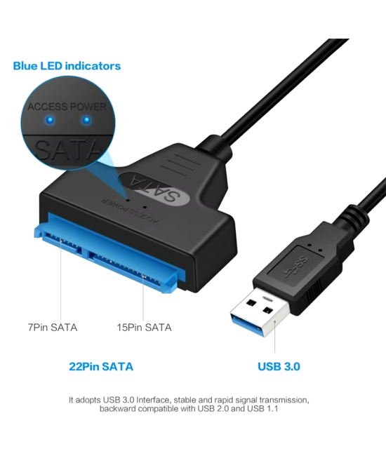 Lector de discos duros SATA III a USB 3.0