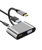 Adaptador USB-C A HDMI+VGA+USB+PD