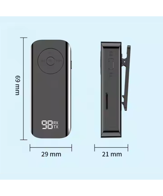Transmisor y receptor de audio bluetooth 5.3 con lector TF