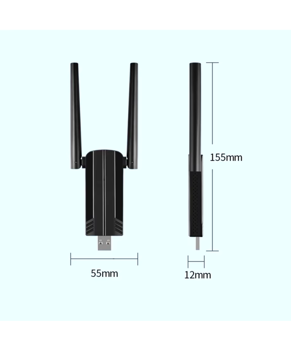 Antena WIFI6 USB 3.0 1800Mbps 2.4GHz / 5.8GHz dual band AX1800