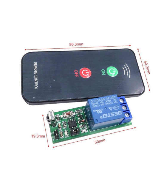 Rele un canal 5V 10A con control infrarrojo