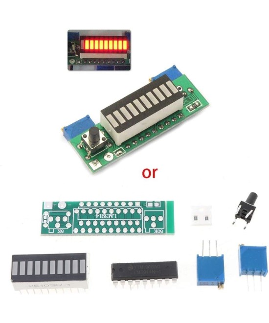Indicador de voltaje en bateria LM3914 DIY