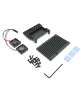 Contenedor para Raspberry pi 4B metalico con ventilador