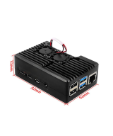 Contenedor para Raspberry pi 4B metalico con ventilador