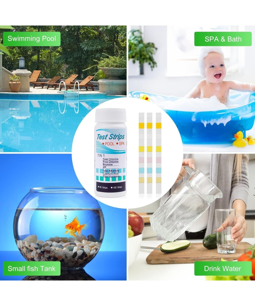 kit de 100 Tiras para medir PH en agua 7 en 1