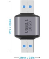 Adaptador USB - A / USB-C - USB-C 3.1 10gbps Macho - Macho