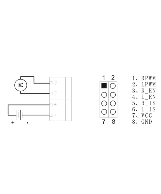 Modulo de conduccion para motor inteligente 43A BTS7960