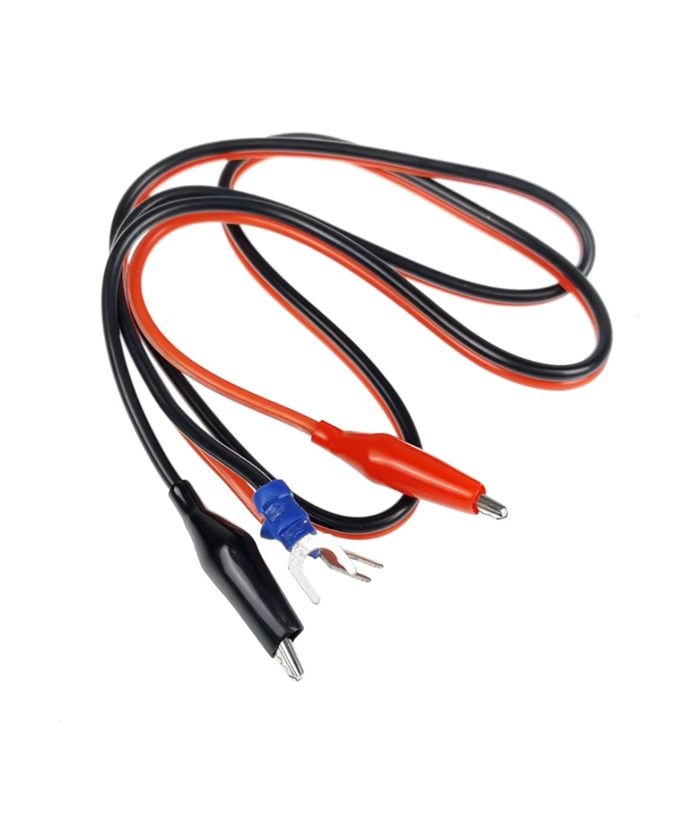 Cable de prueba con pinza lagartija y abrazadera