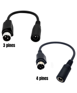 Cable de alimentacion DC5.5 x 2.1 a puerto redondo 3 y 4 pines