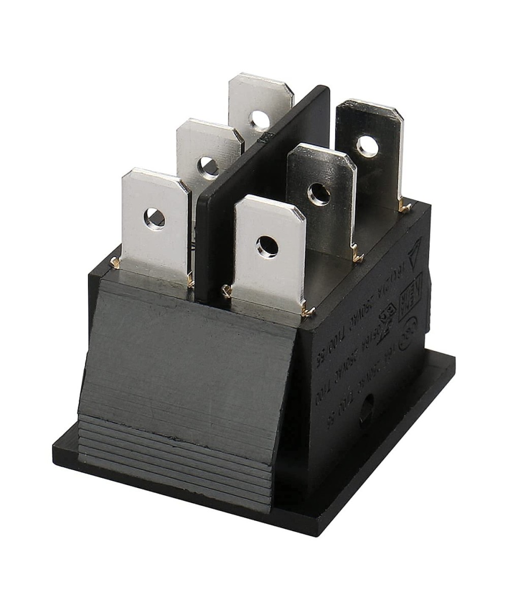 Interruptor momentaneo KCD4 3 posiciones ON-OFF-ON 6 pines 16A