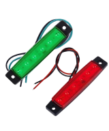 Luz Led indicadora roja y verde 3.8 pulgadas 12v