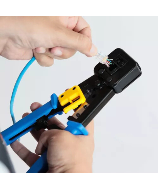 Crimpadora para conector RJ11 Y RJ45
