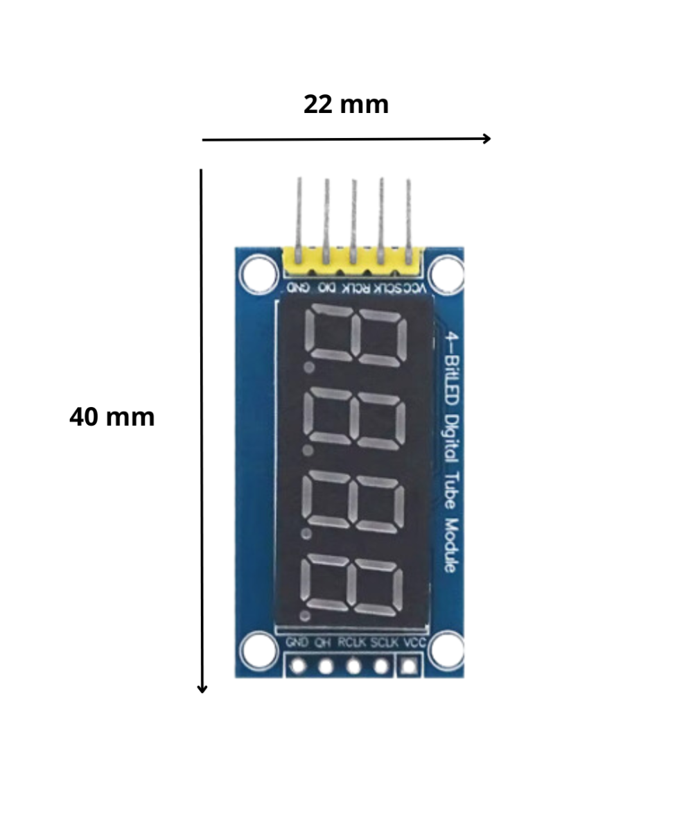 Modulo pantalla digital 4 digitos 0.4 pulgadas 74HC595