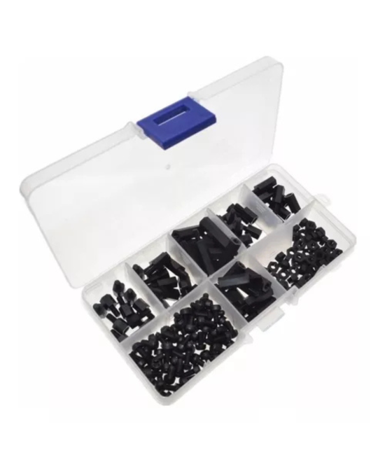 Tornillo haxagonal, tuerca esparragos M3 plasticos kit 180pcs