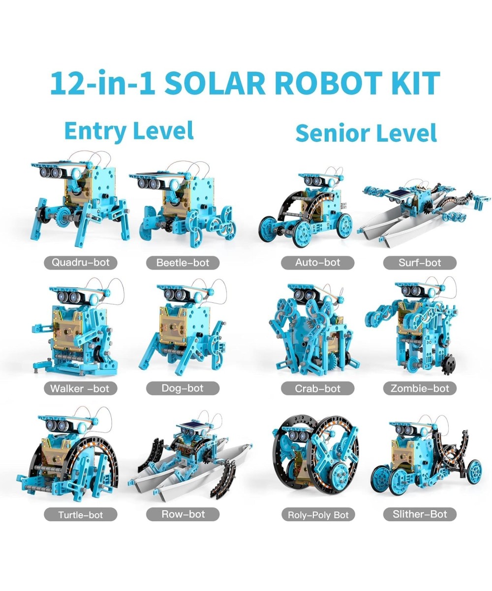Robot Solar 12 en 1 STEM Lucky Doug (KIT) COLOR AZUL