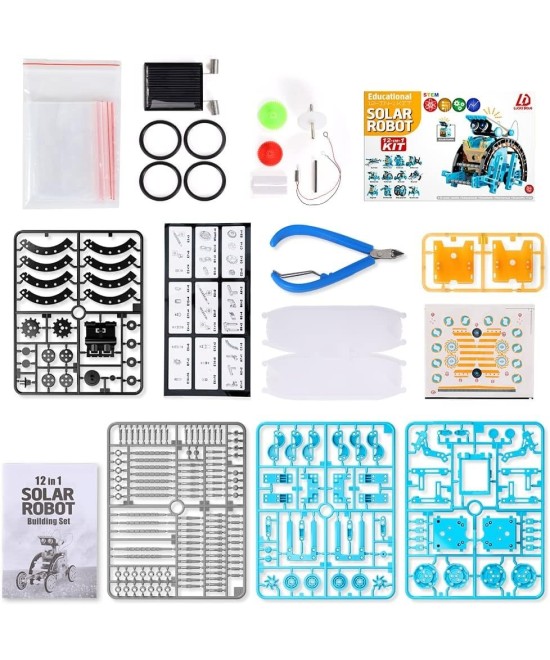 Robot Solar 12 en 1 STEM Lucky Doug (KIT) COLOR AZUL
