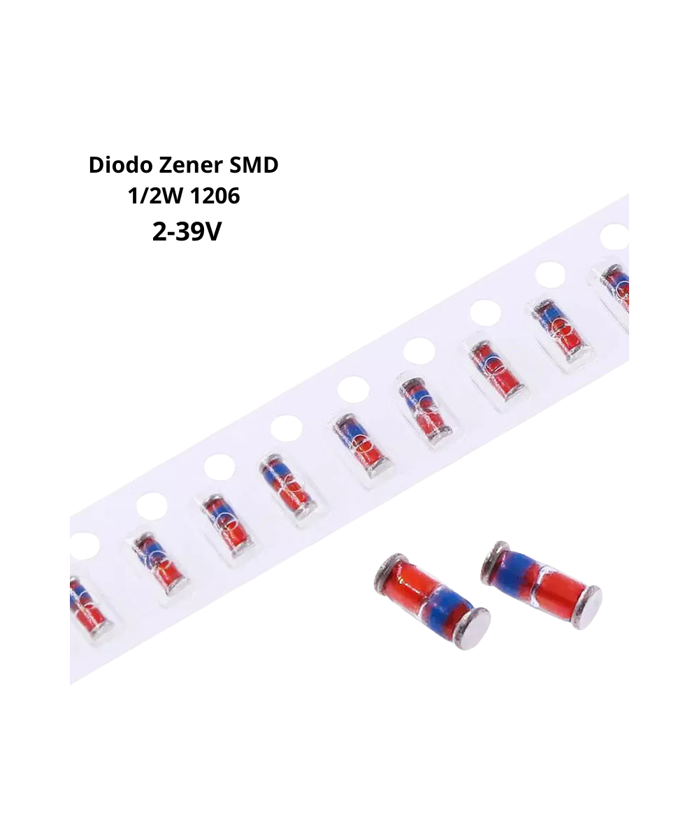 Diodo Zener SMD 1/2W 1206 2-39V 1 valor (5U)
