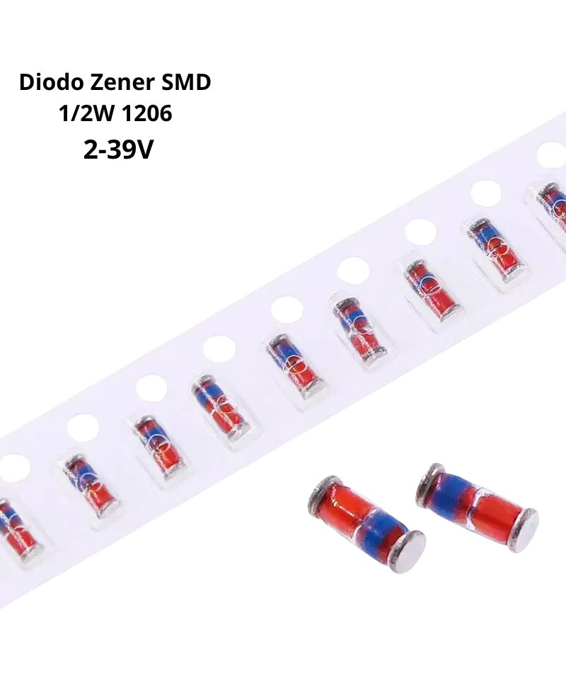 Diodo Zener SMD 1/2W 1206 2-39V 1 valor (5U)