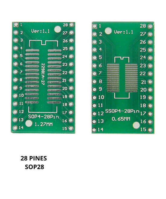 Adaptador PCB SMD a DIP 3-28 PINES
