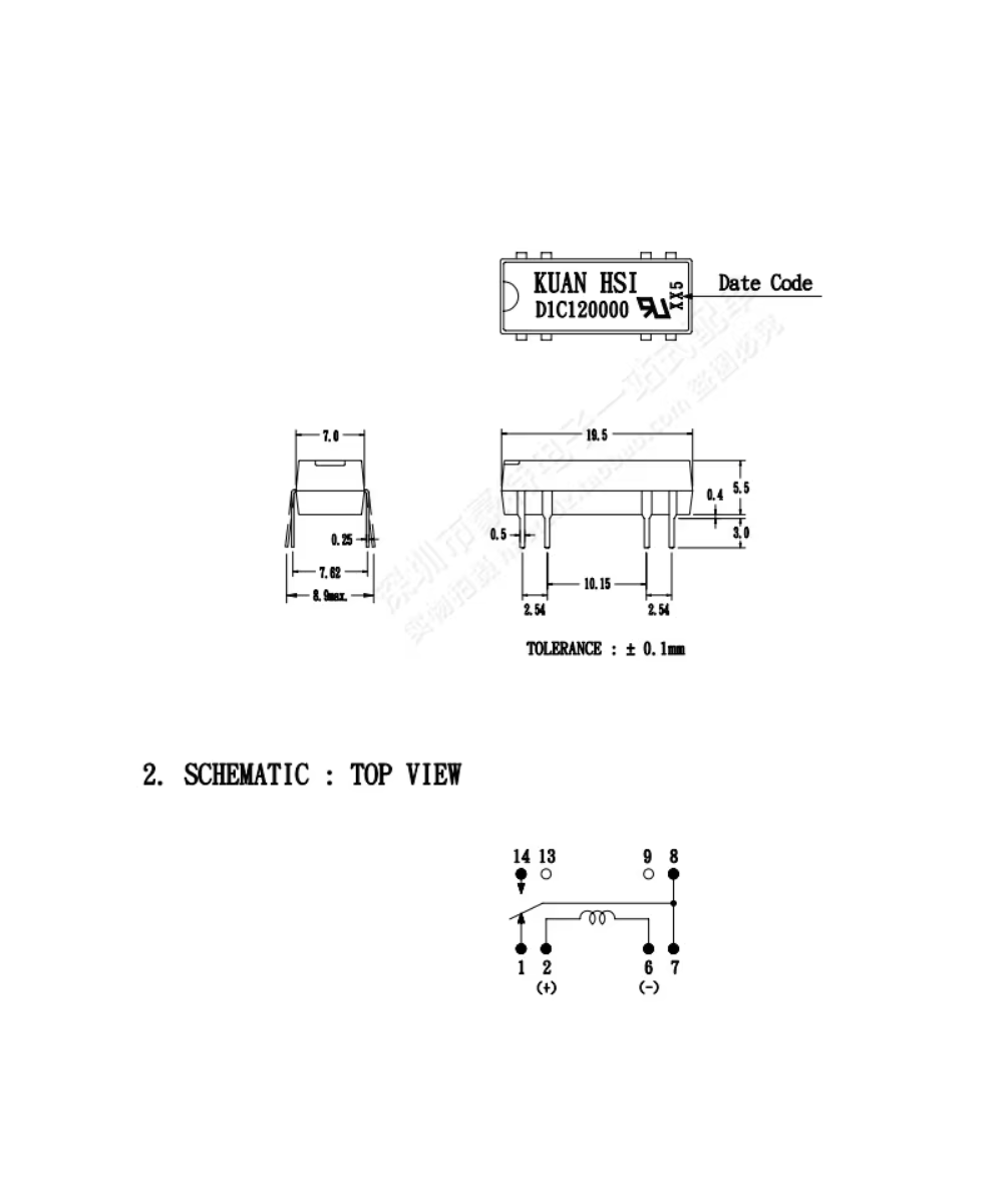 Rele DIP-8 12V-5V  D1A050000-D1A120000 KUAN HSI